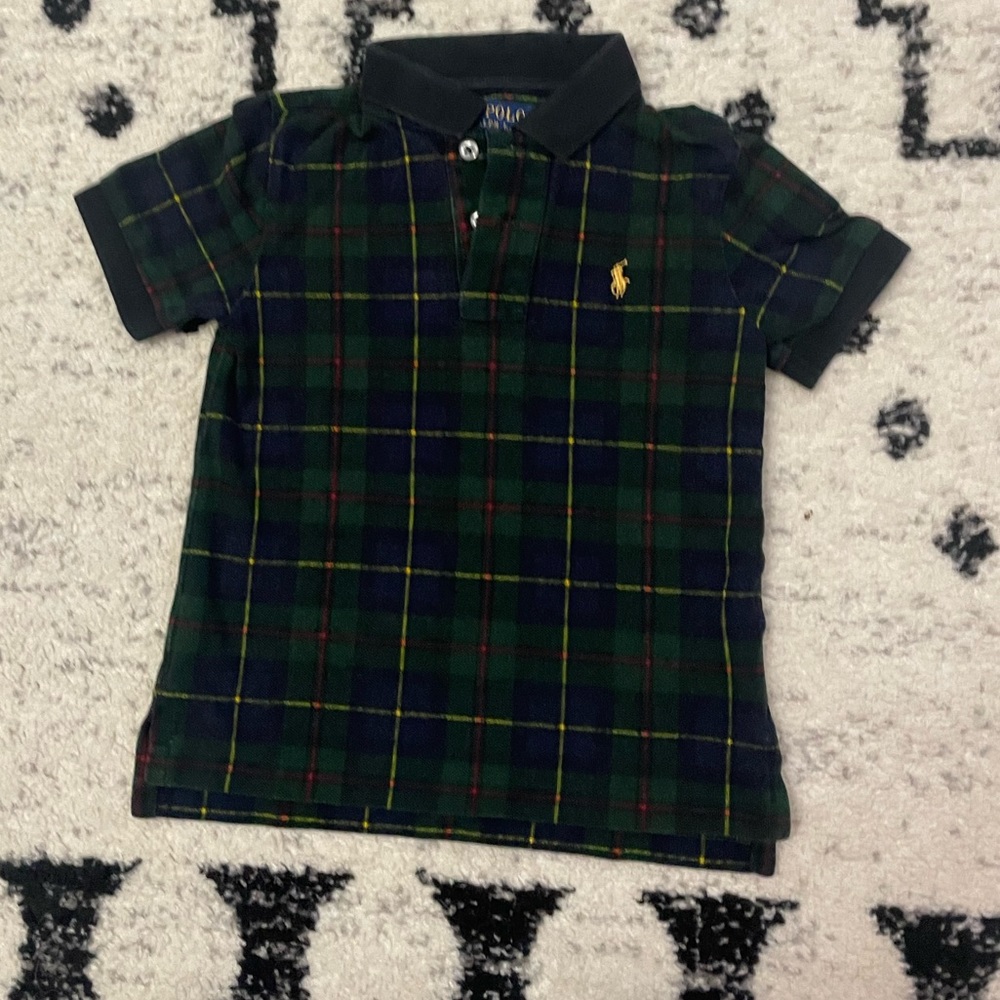 Ralph Lauren plaid polo shirt boys